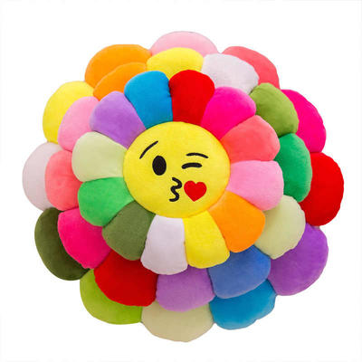 Sunflower Stuffed Plush Toy QQ Emoji Pillows